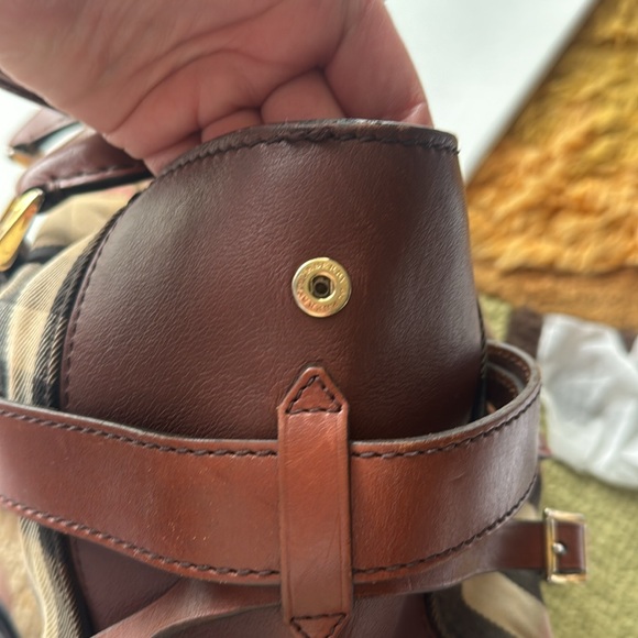 Burberry Brown Plaid Women's Bag - Picture 8 of 14